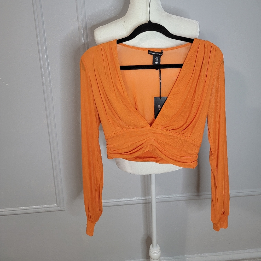 Sincerely Jules Mesh Crop Top